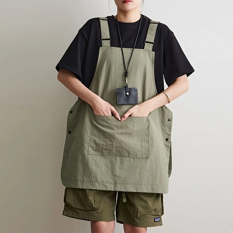 Gardening Tools Store - ผ้ากันเปื้อนกันน้ำแบบยูนิเซ็กส์ ใช้ได้สองด้าน มีหลายช่องสำหรับช่างตัดผม ร้านกาแฟ ครัว งานจัดเลี้ยง
