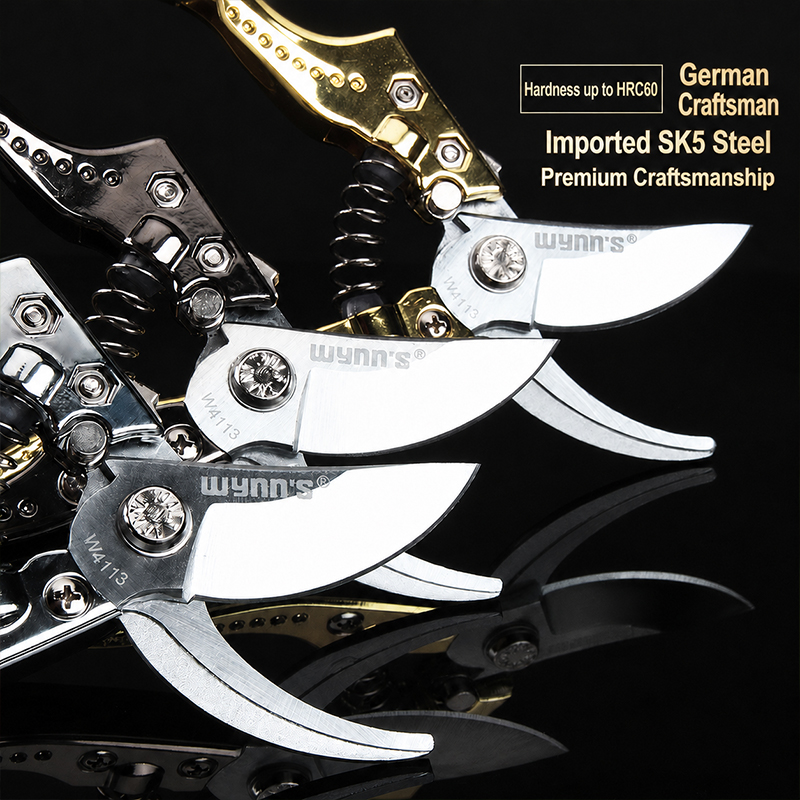 Gardening Tools Sharp - กรรไกรตัดแต่งกิ่งสวนเหล็ก SK5 สำหรับตัดกิ่งไม้ผลไม้ ด้ามจับตามหลักสรีรศาสตร์ เครื่องมือตัดแต่งสวน