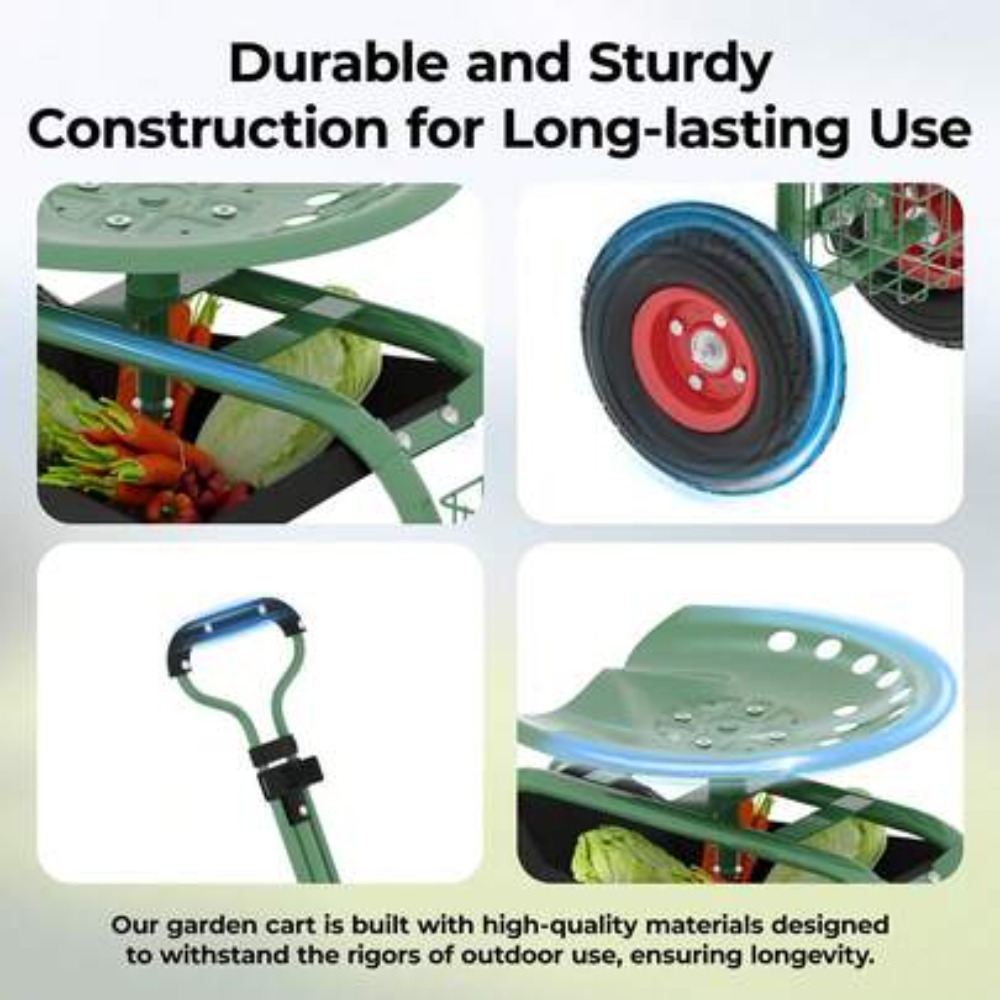 รถเข็นสวนแบบล้อเลื่อนสำหรับงาน - Gardening Tools For Seniors บทวิจารณ์และราคา