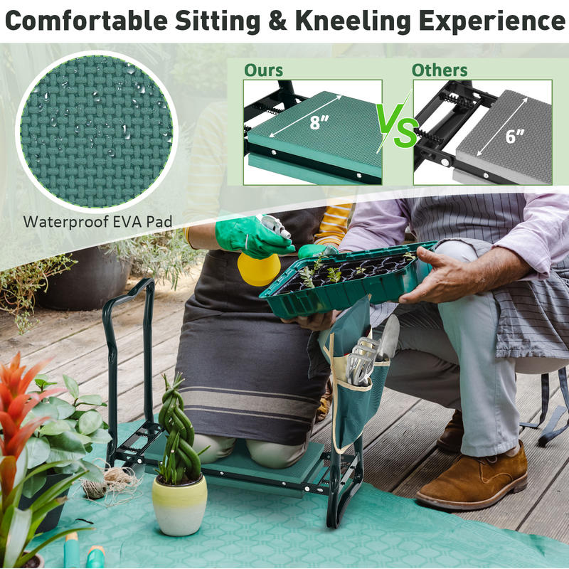 เก้าอี้นั่งทำสวนแบบพับได้ พร้อ - Gardening Tools For Seniors บทวิจารณ์และราคา