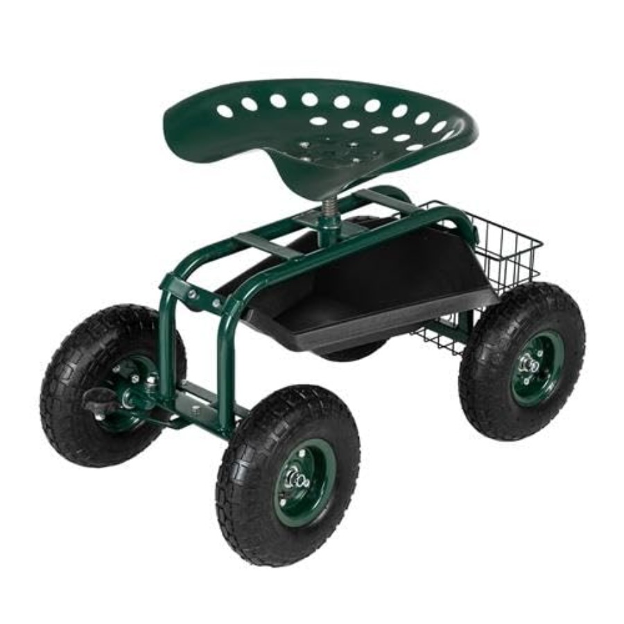 รถเข็นสวนพร้อมที่นั่งแบบมีล้อเ - Gardening Tools For Seniors บทวิจารณ์และราคา