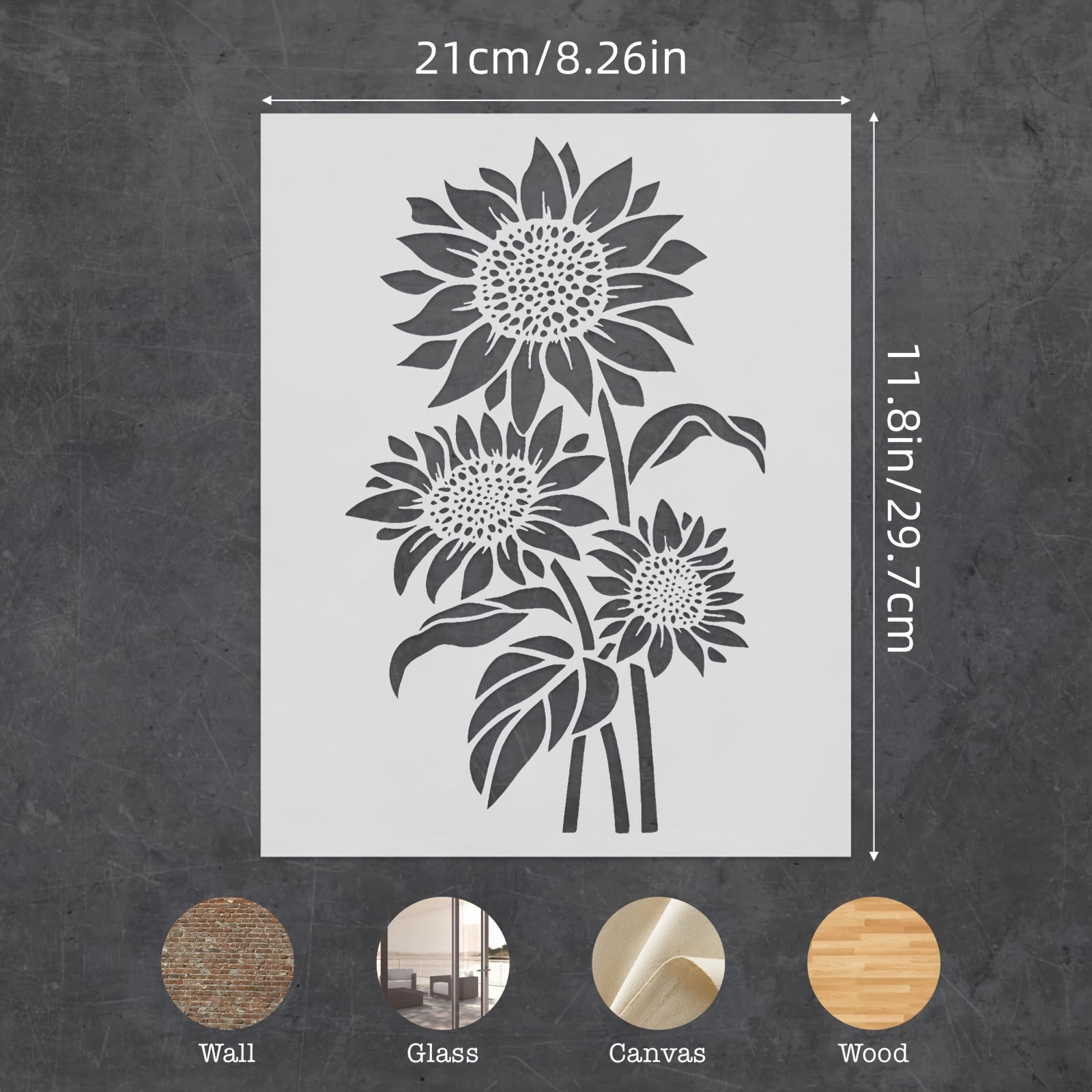 A4 ขนาดReusable DIYดอกทานตะวัน - Gardening Tools Sketch บทวิจารณ์และราคา
