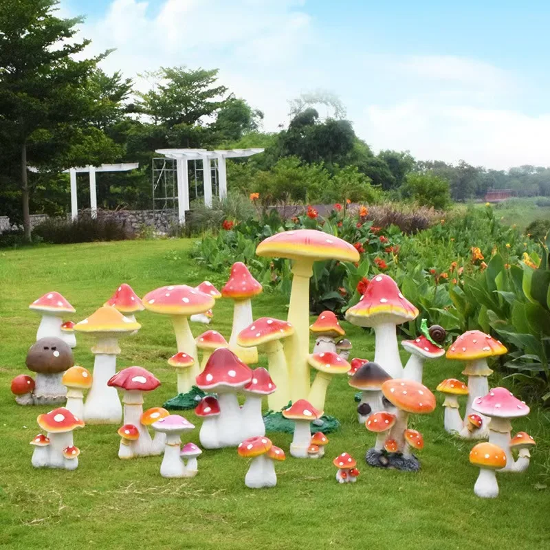 ประติมากรรมเห็ดเรซิ่นตกแต่งสวน - Gardening Tools Sketch บทวิจารณ์และราคา