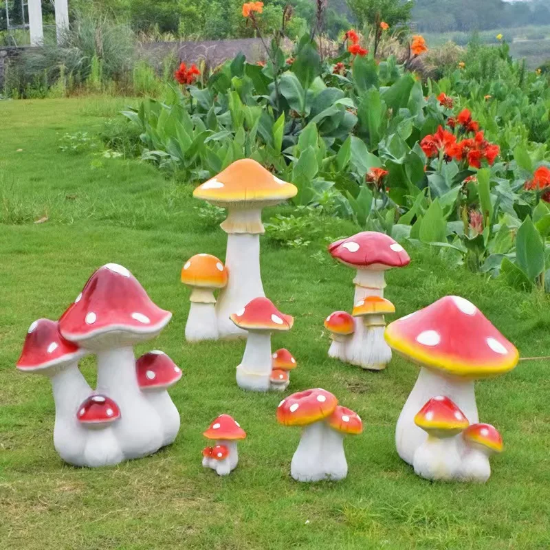 ประติมากรรมเห็ดเรซิ่นตกแต่งสวน - Gardening Tools Sketch บทวิจารณ์และราคา